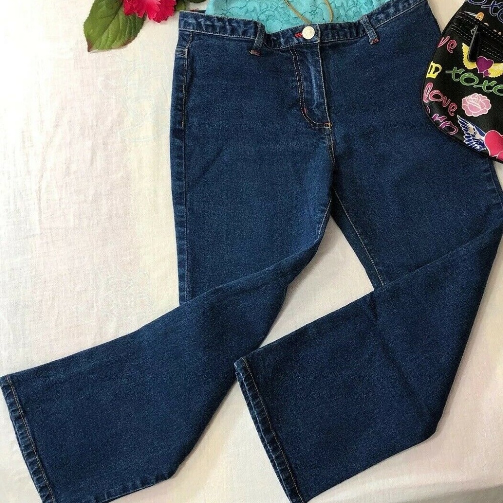 Blue Asphalt Stretchy Indigo Cropped Capri Jeans Jrs 5 - Picture 8 of 8